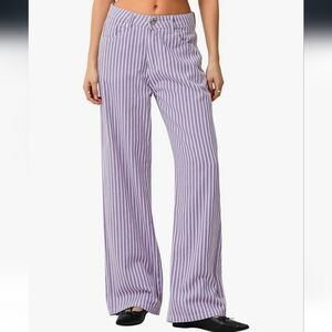 Striped Purple Women's Pants NWOT